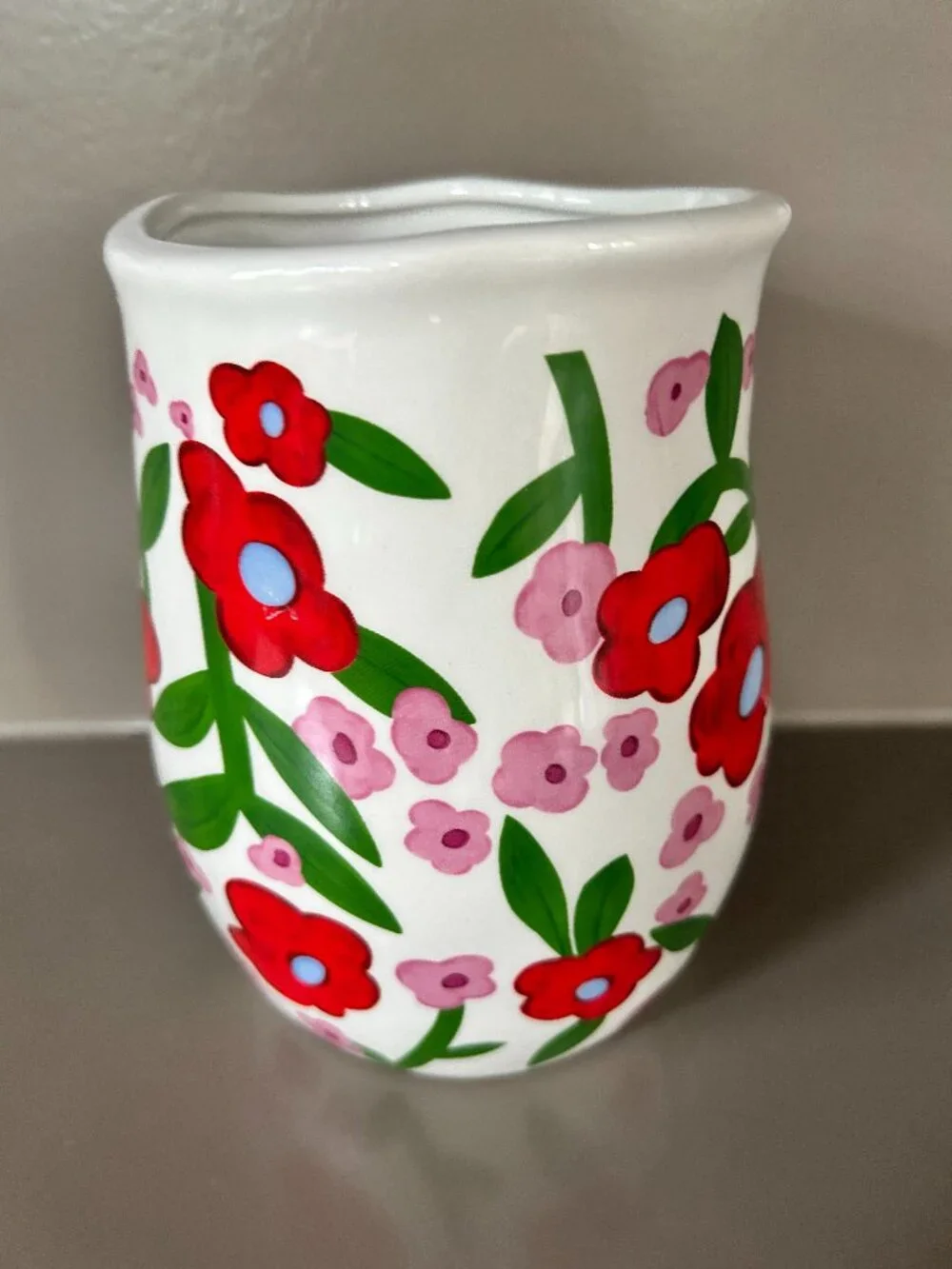 Decorative Floral Vase – Ceramic Home Accent